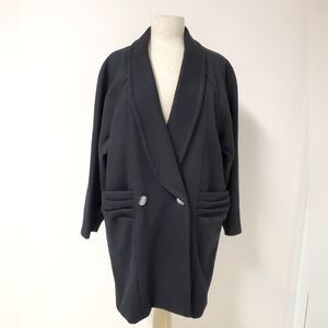 Vintage 80s Black Winter Coat
